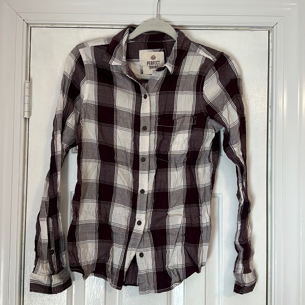 Purple plaid flannel